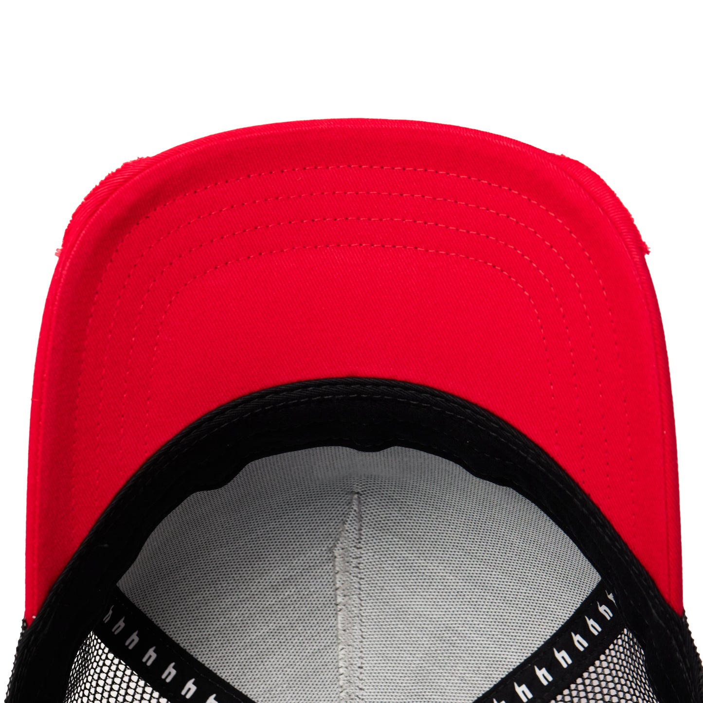 CONTRAST PEAK CAP GREY RED