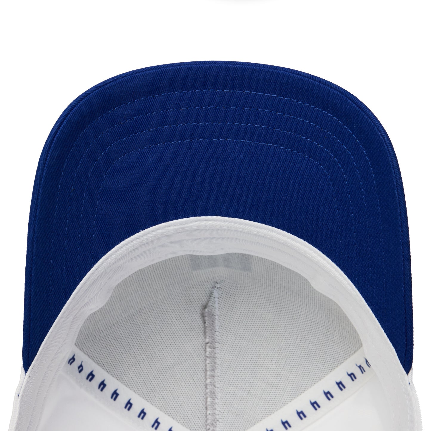 FULL MATERIAL CAP WHITE BLUE