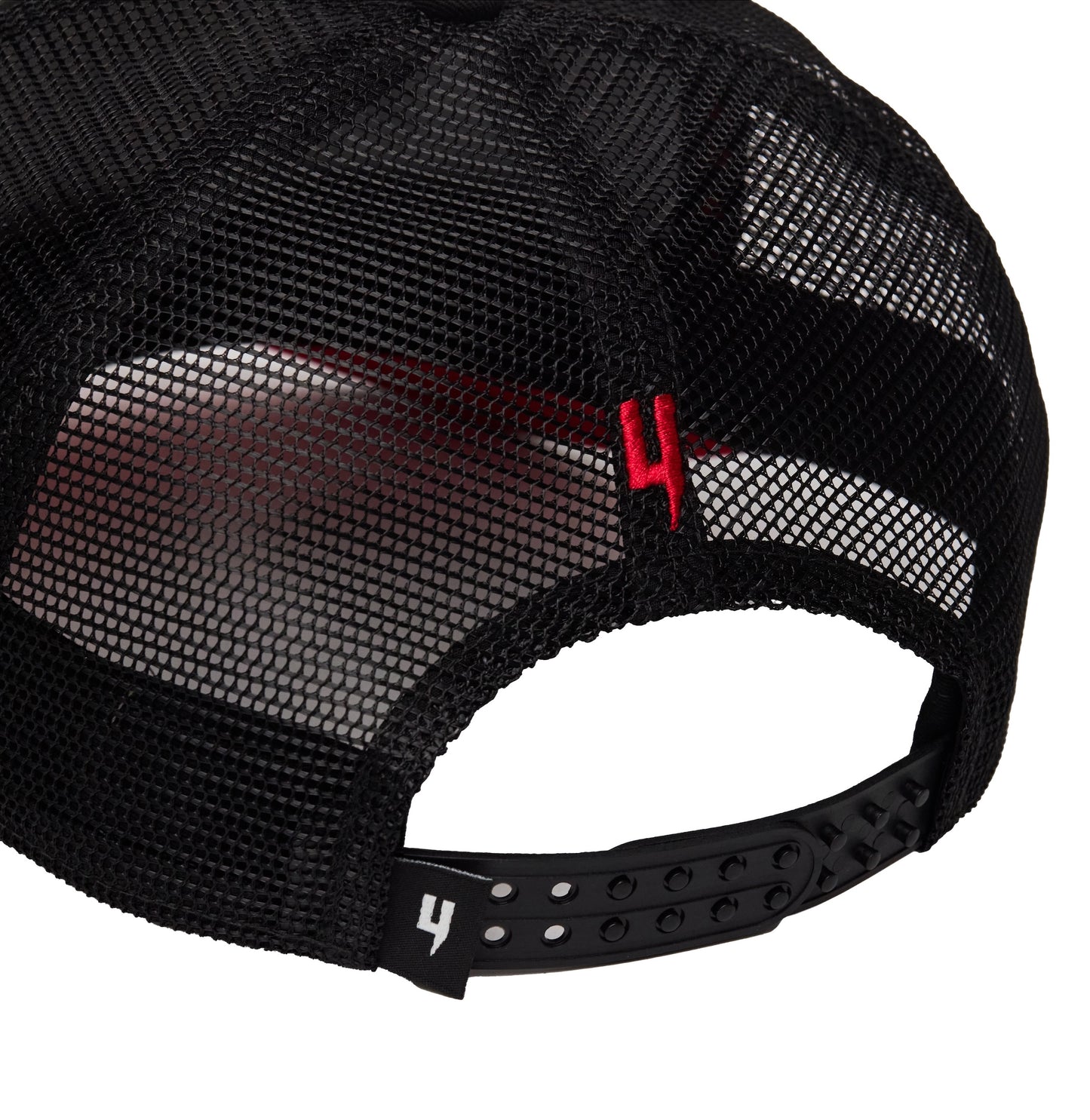 MIXED CONTRAST CAP BLACK RED