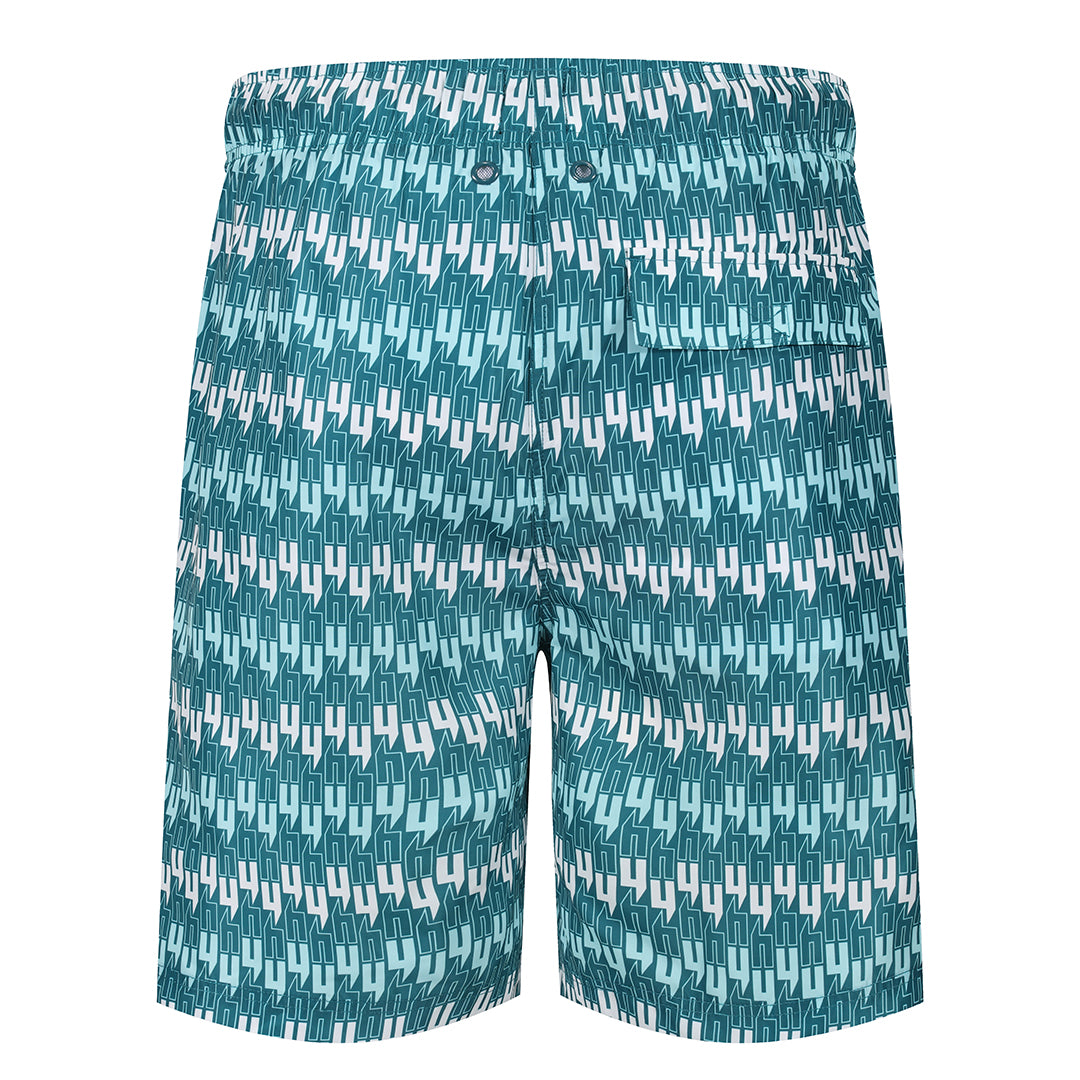 INTERLOCK Y LOGO SWIM SHORTS TURQUOISE
