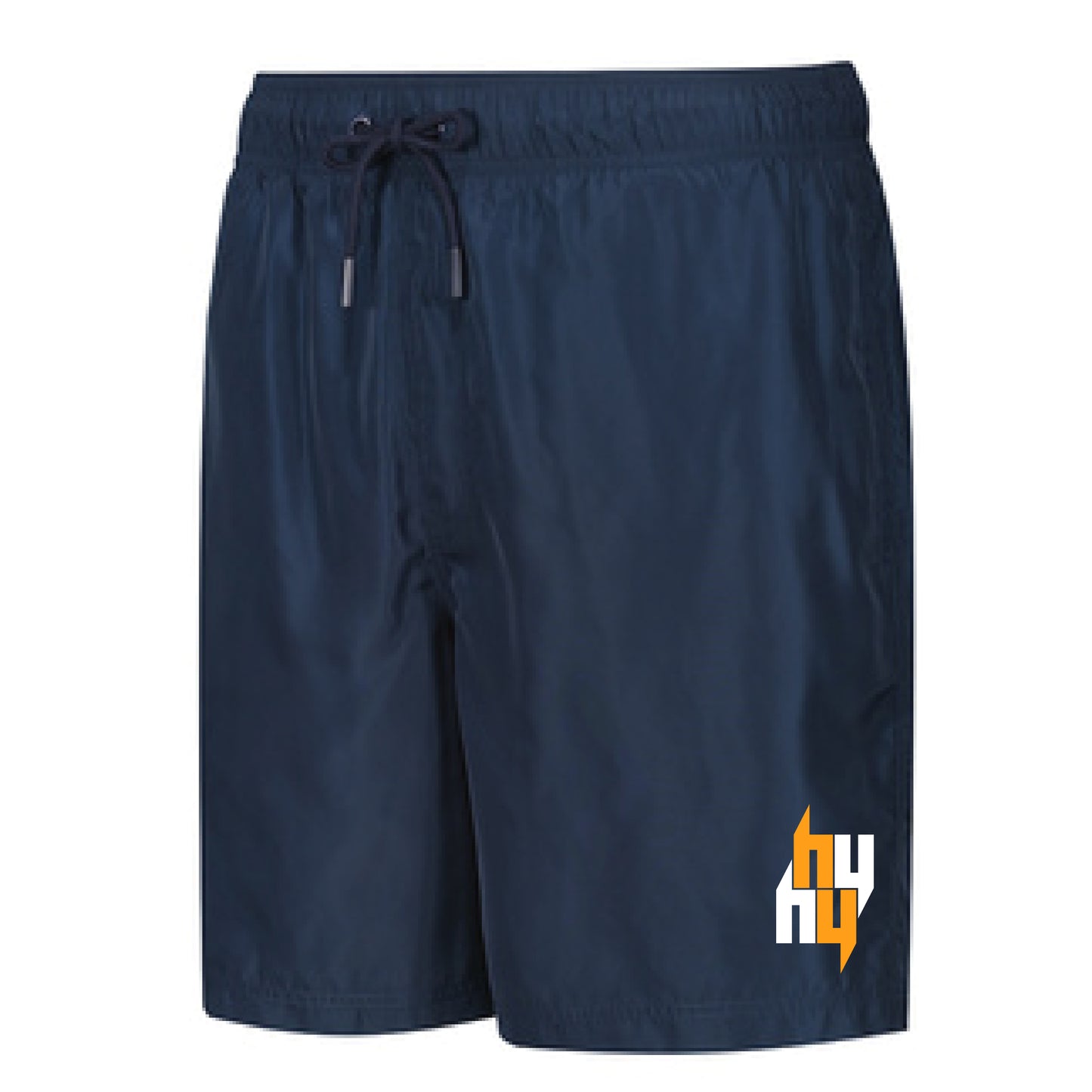 NAVY SWIM SHORTS FOUR Y LOGO ORANGE