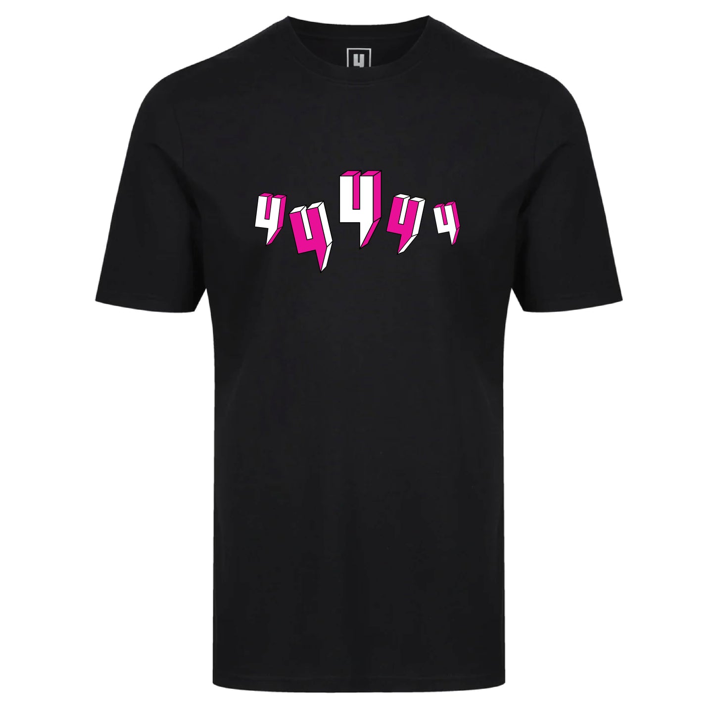 BLACK TEE FIVE Y LOGO PINK