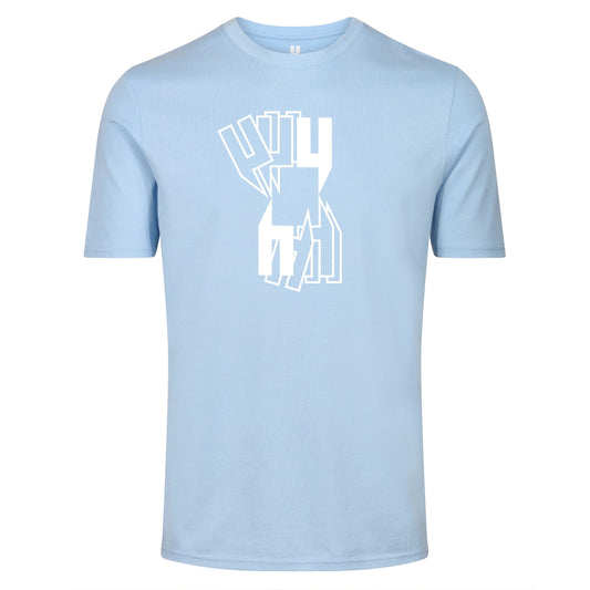 EIGHT SQUARED Y LOGO TEE BABY BLUE WHITE