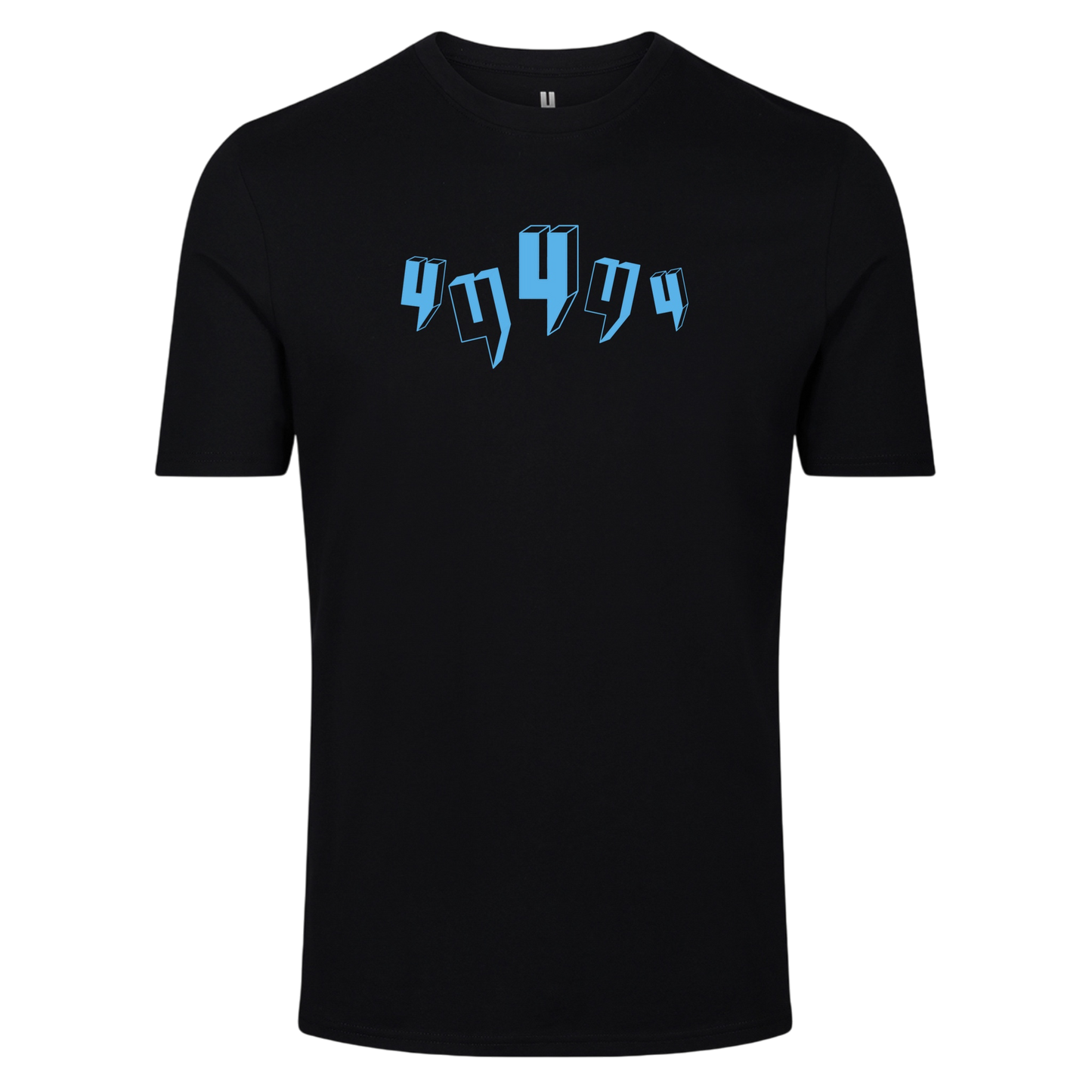 BLACK TEE FIVE Y LOGO BABY BLUE