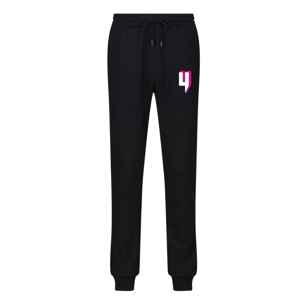 BLACK JOGGERS Y LOGO PINK