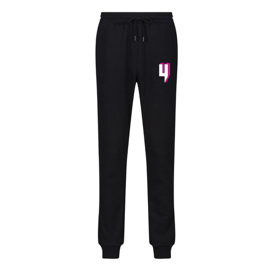 BLACK JOGGERS Y LOGO PINK