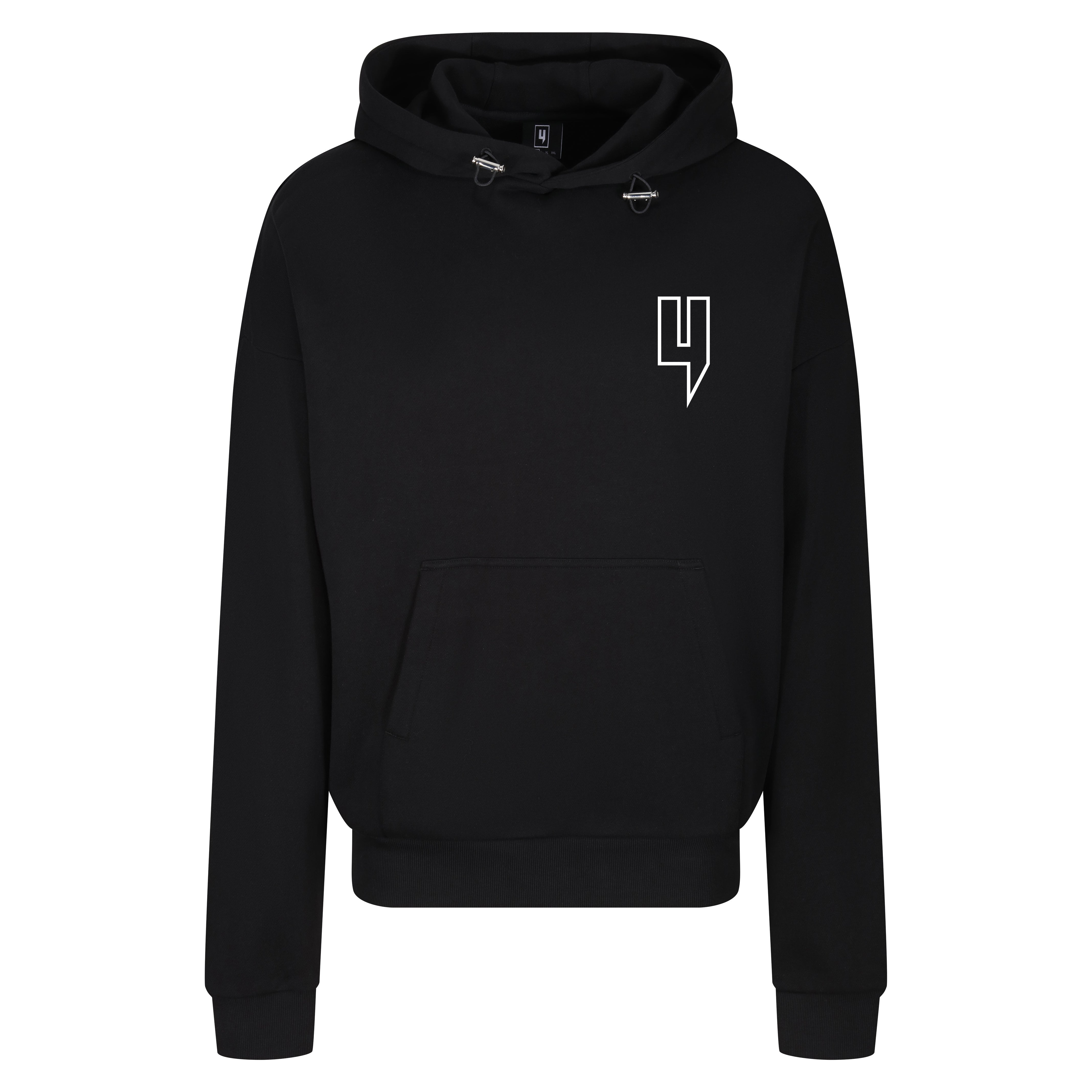 Y OUTLINE LUXE RELAXED FIT HOODY BLACK