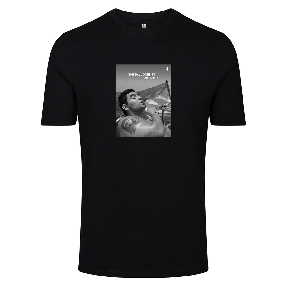 BLACK TEE MARADONA LOGO