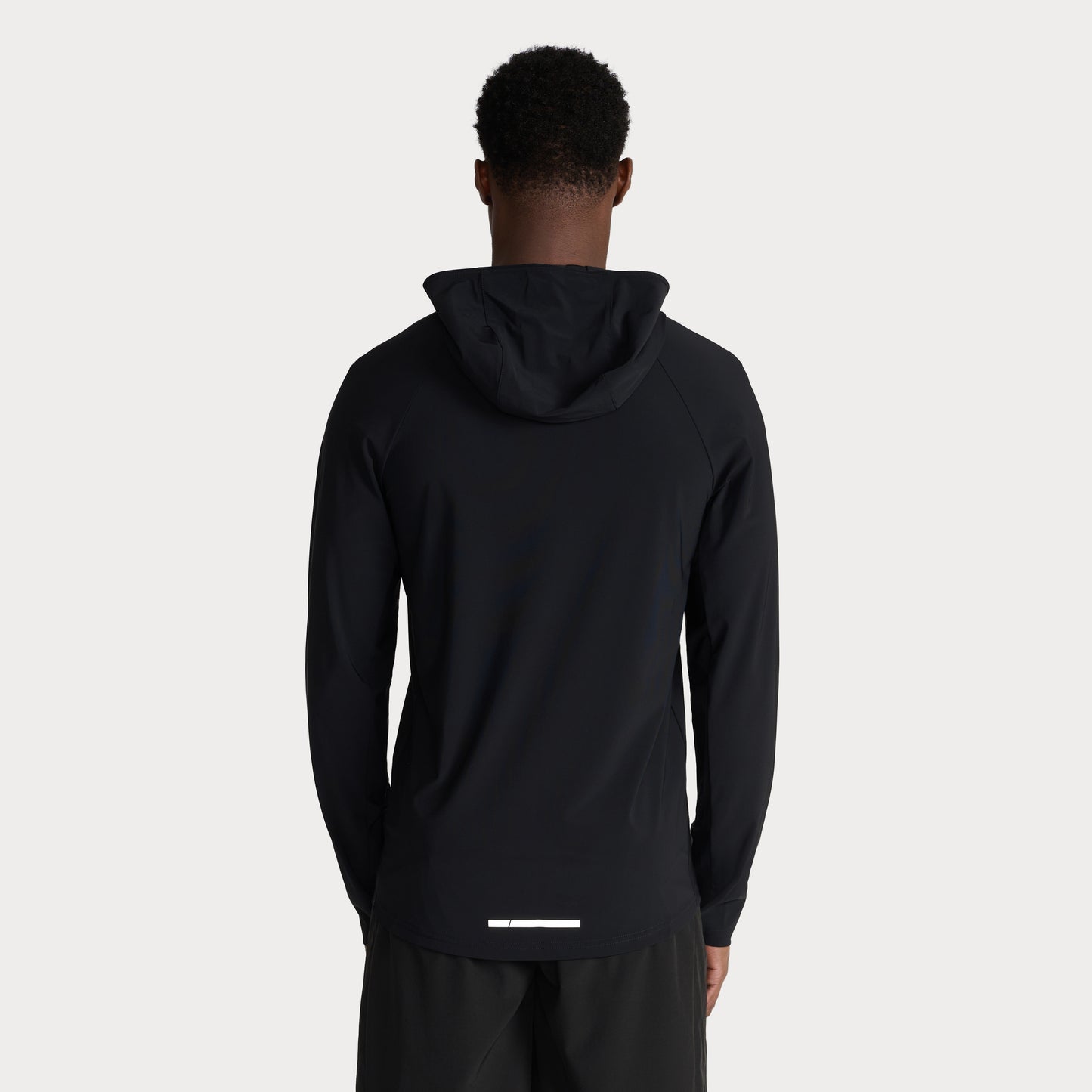 PERFORMANCE HOODED 1/2 ZIP TOP BLACK