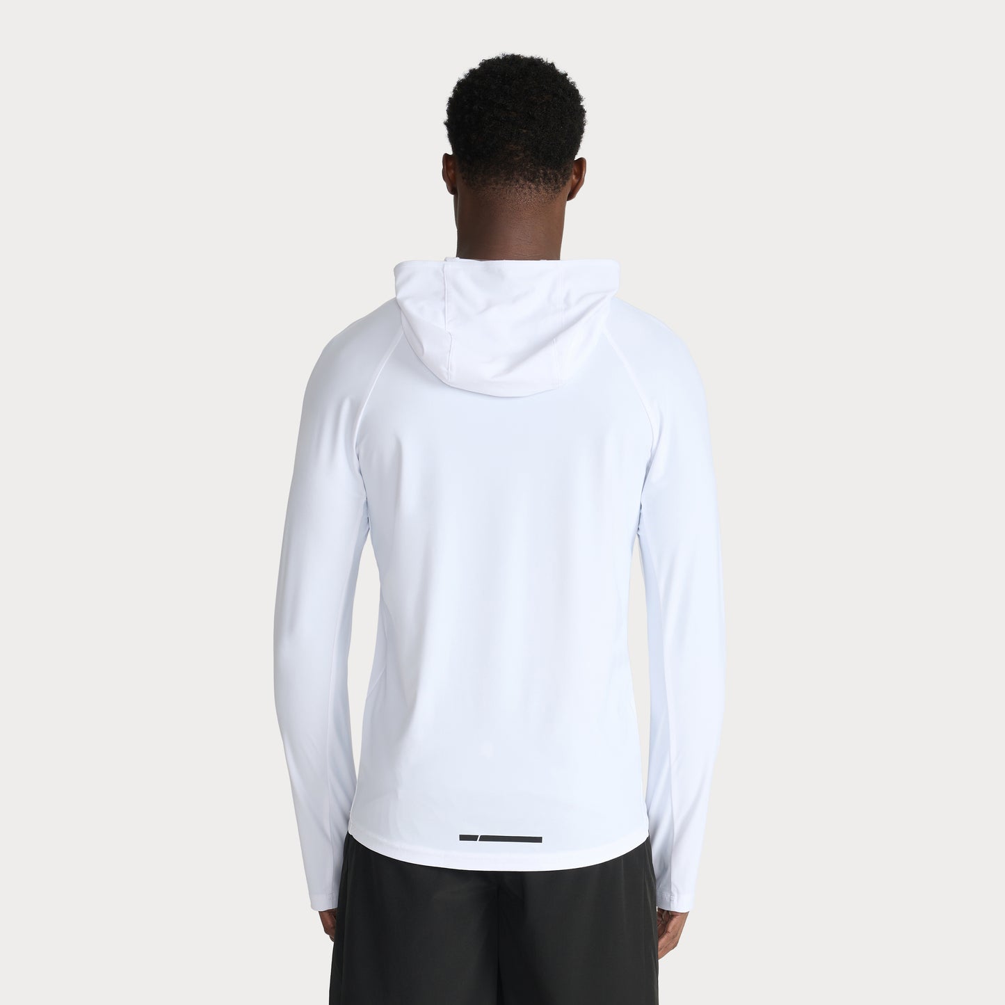 PERFORMANCE HOODED 1/2 ZIP TOP WHITE