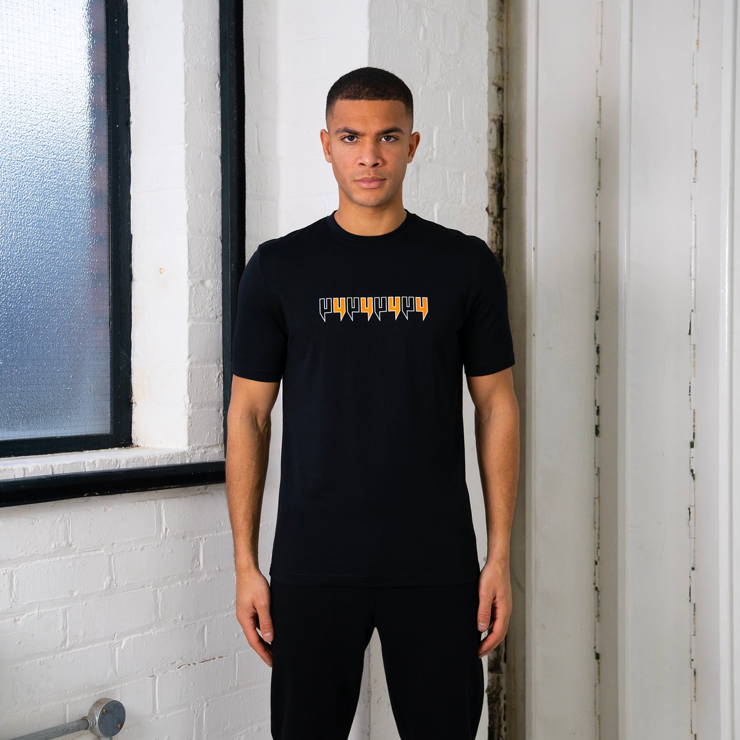 EIGHT Y LOGO TEE BLACK ORANGE