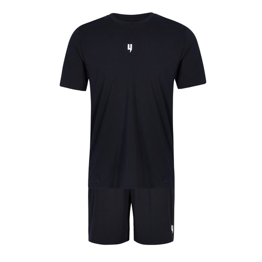 LOUNGEWEAR SET BLACK / WHITE