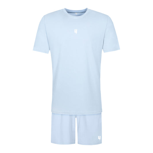 LOUNGEWEAR SET BABY BLUE / WHITE