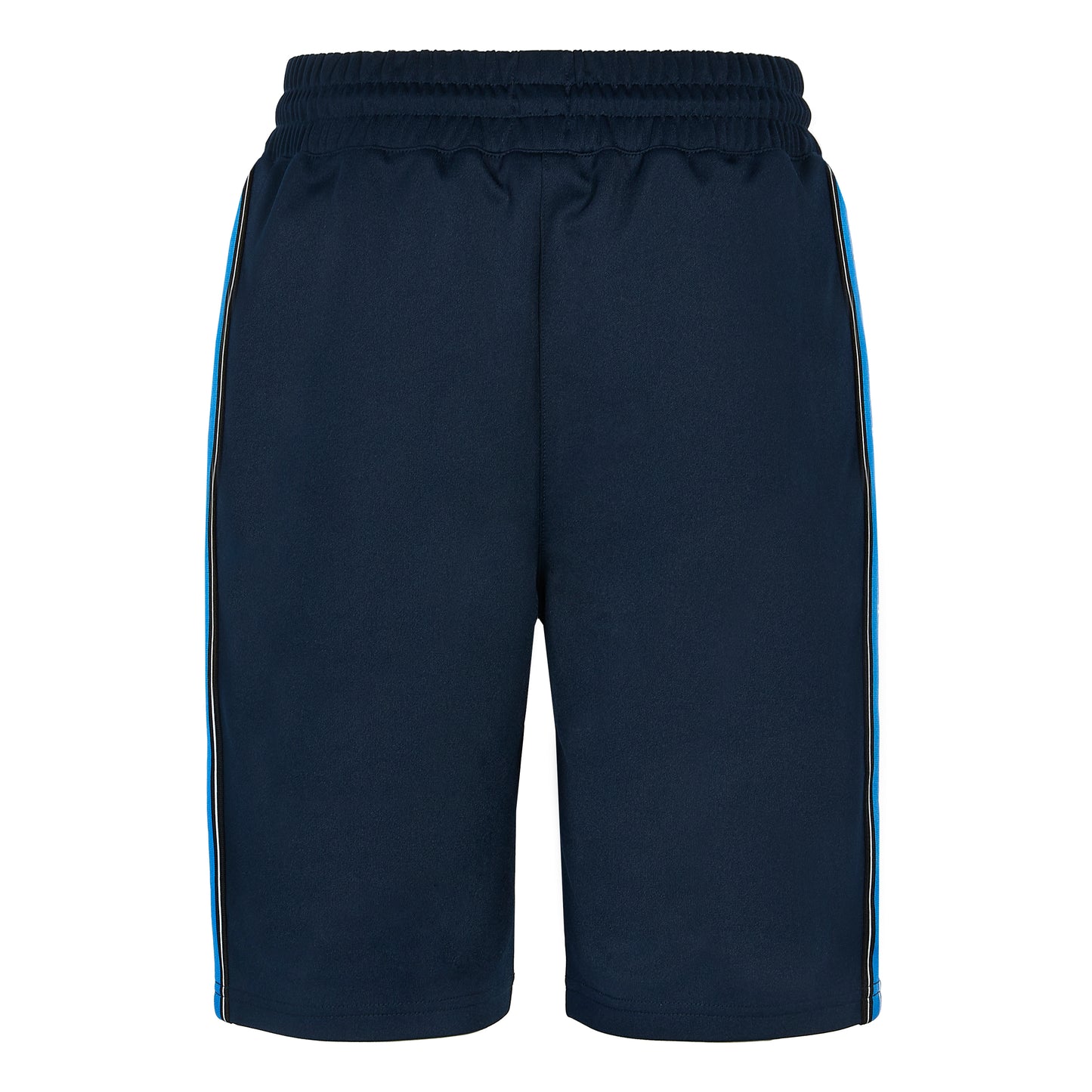 NAVY TRACK SHORTS BLUE SIDE STRIPE
