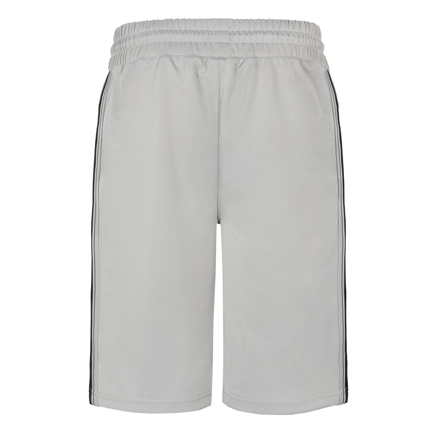 GREY TRACK SHORTS BLACK SIDE STRIPE