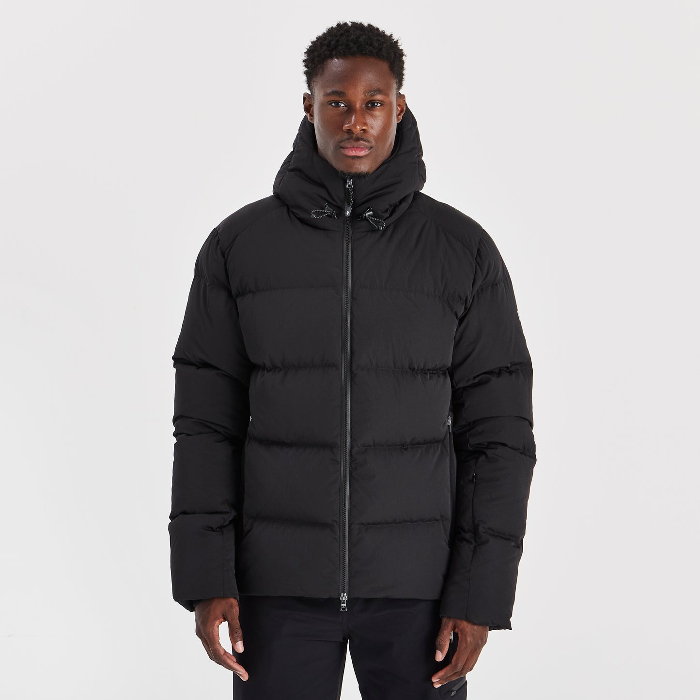 QUILTED DOWN COAT BLACK