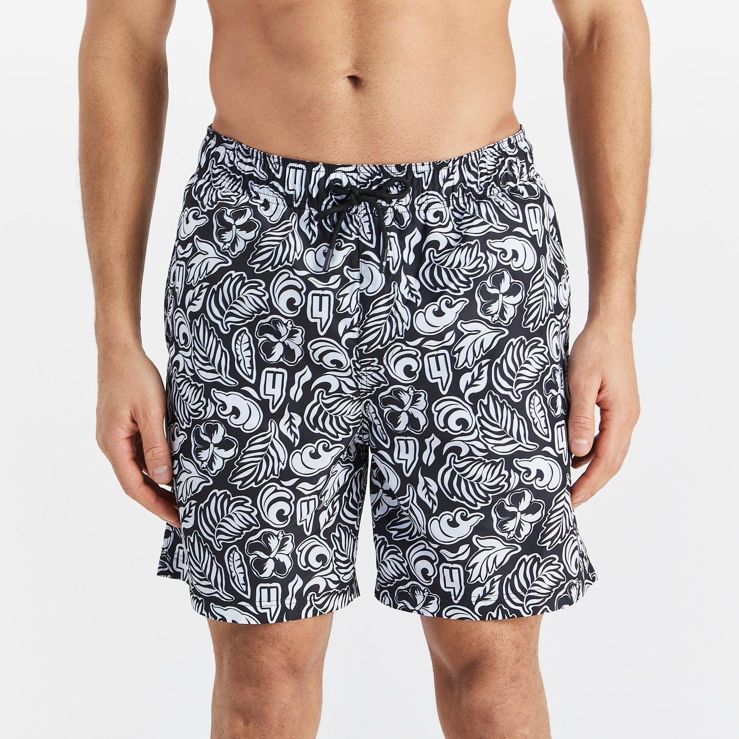 HAWAIIAN Y PRINT SWIM SHORTS