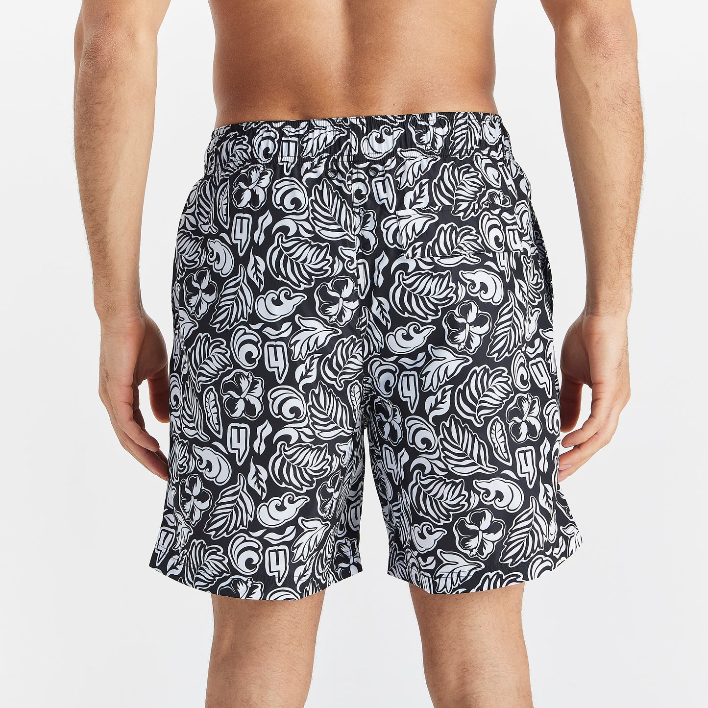 HAWAIIAN Y PRINT SWIM SHORTS