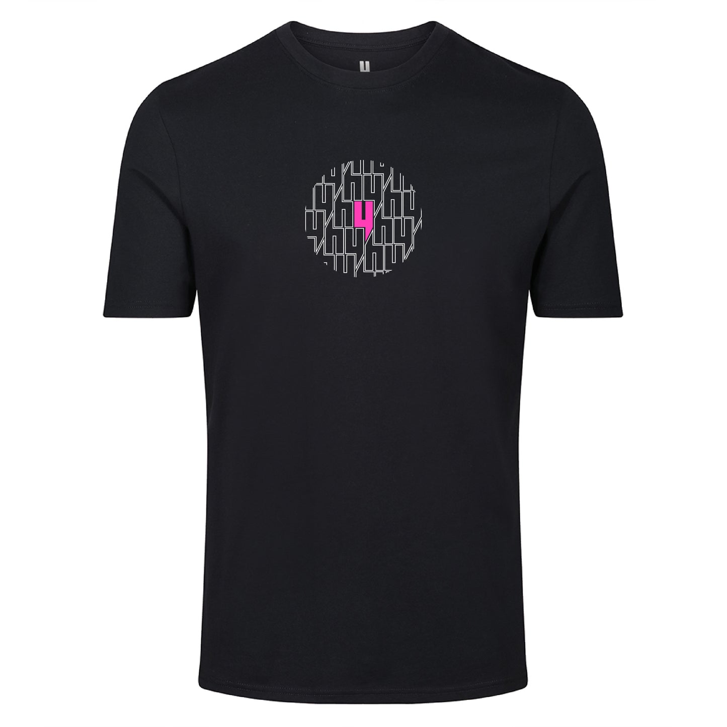 BLACK TEE CIRCLE MULTI Y LOGO PINK
