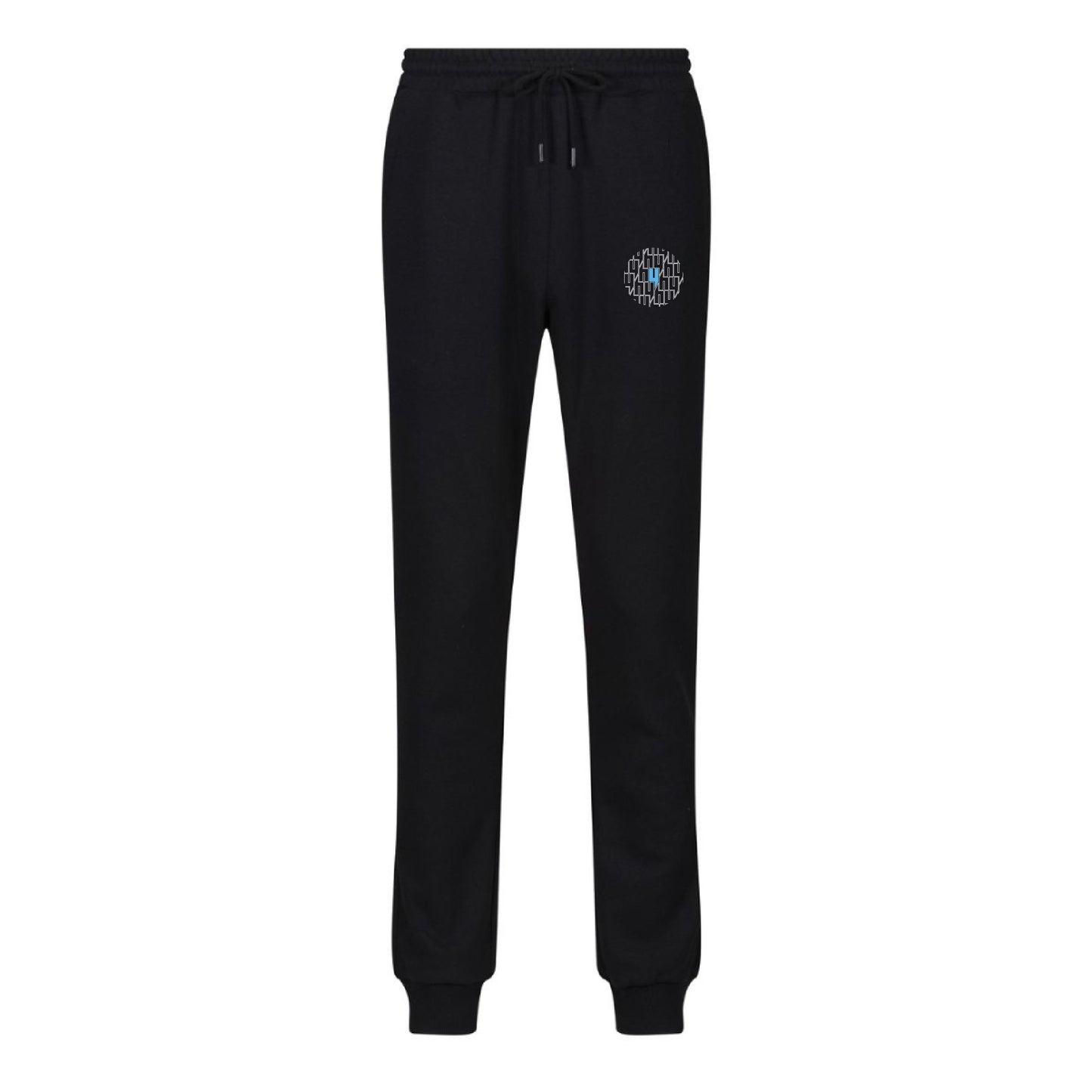 BLACK JOGGERS CIRCLE MULTI Y LOGO BABY BLUE