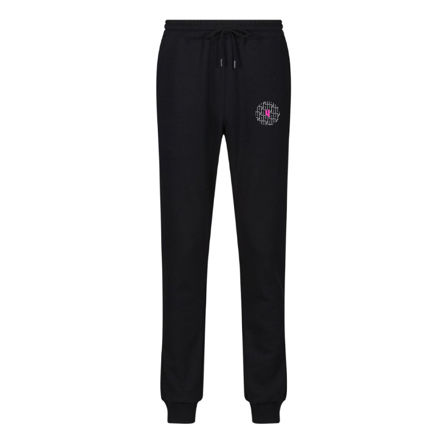 BLACK JOGGERS CIRCLE MULTI Y LOGO PINK