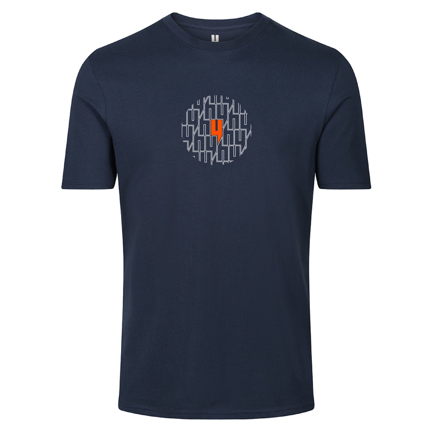 NAVY TEE CIRCLE MULTI Y LOGO ORANGE