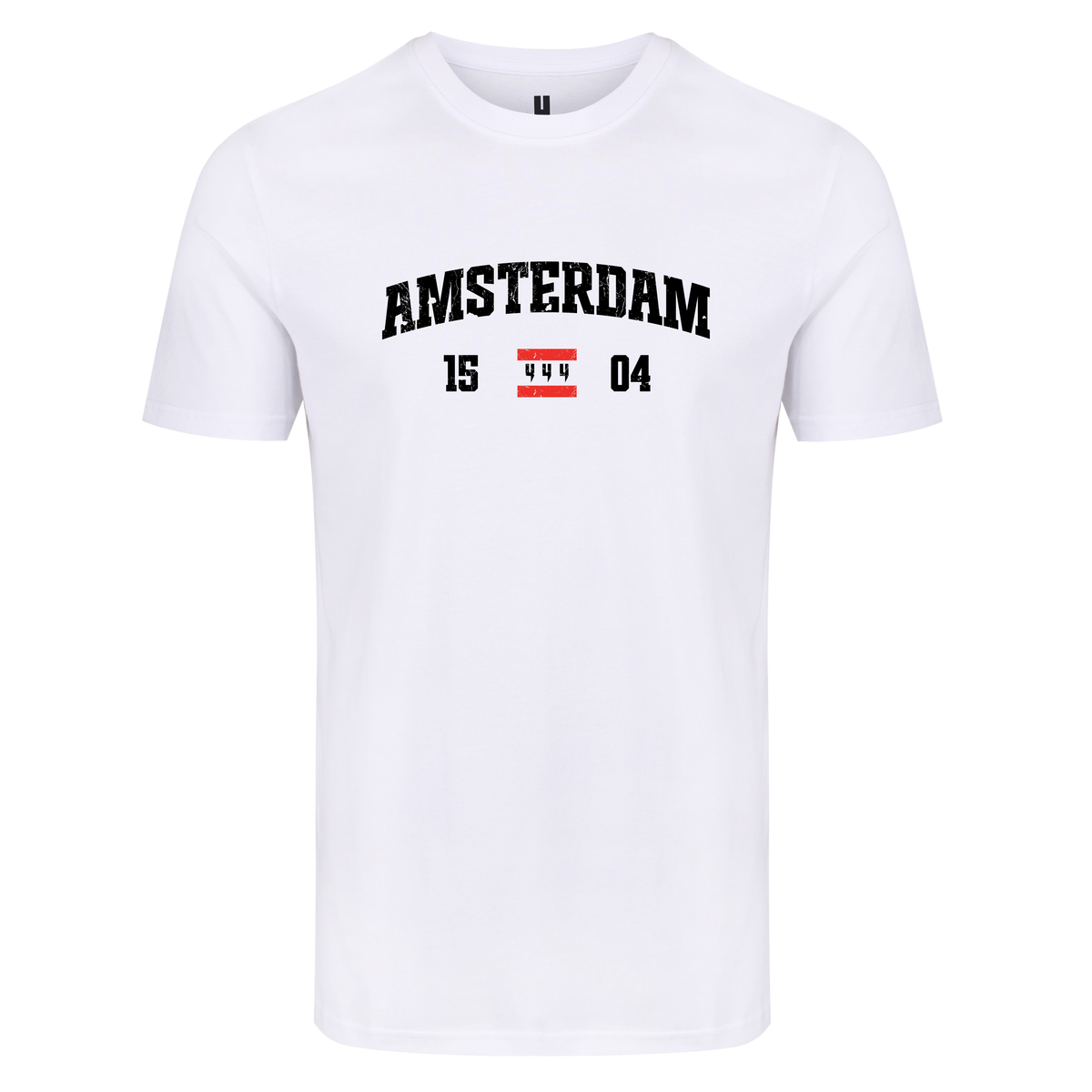 WHITE TEE AMSTERDAM LOGO