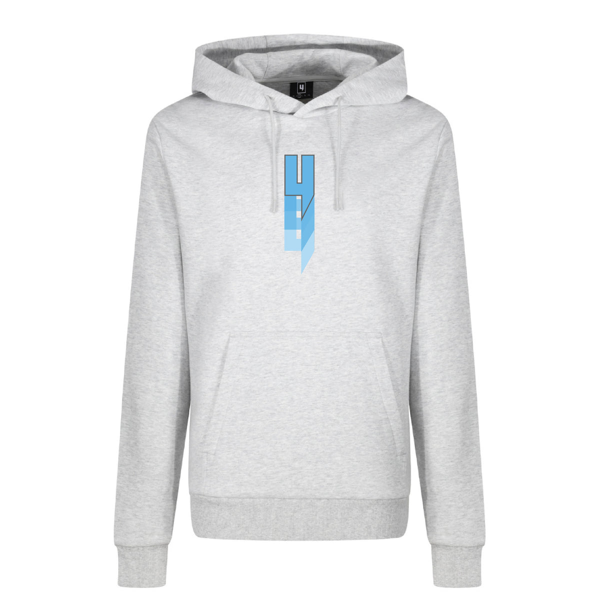GREY HOODY BABY BLUE REPEATING Y LOGO