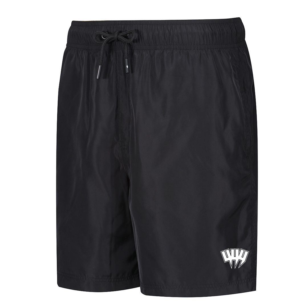YYY OUTLINE LOGO SWIM SHORTS BLACK WHITE
