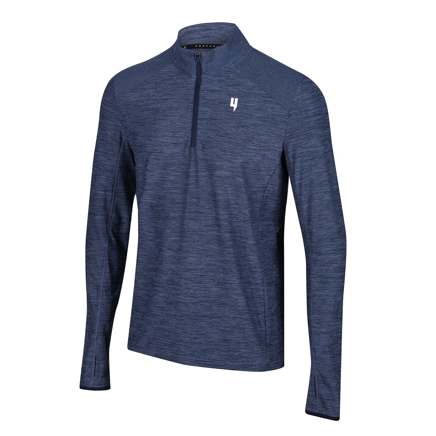 PERFORMANCE 1/2 ZIP TOP NAVY MARL