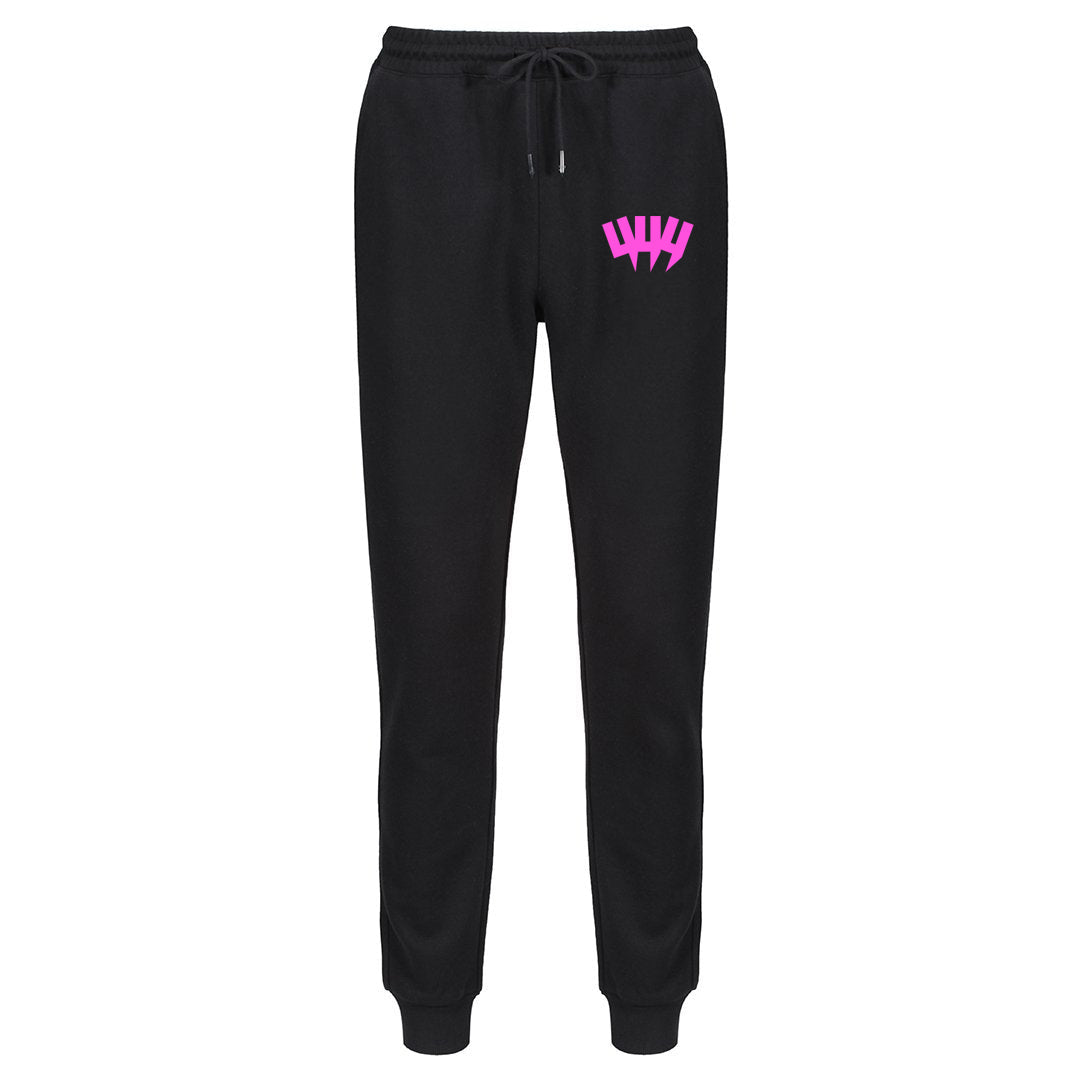 BLACK JOGGERS YYY NEON PINK YELIR WORLD