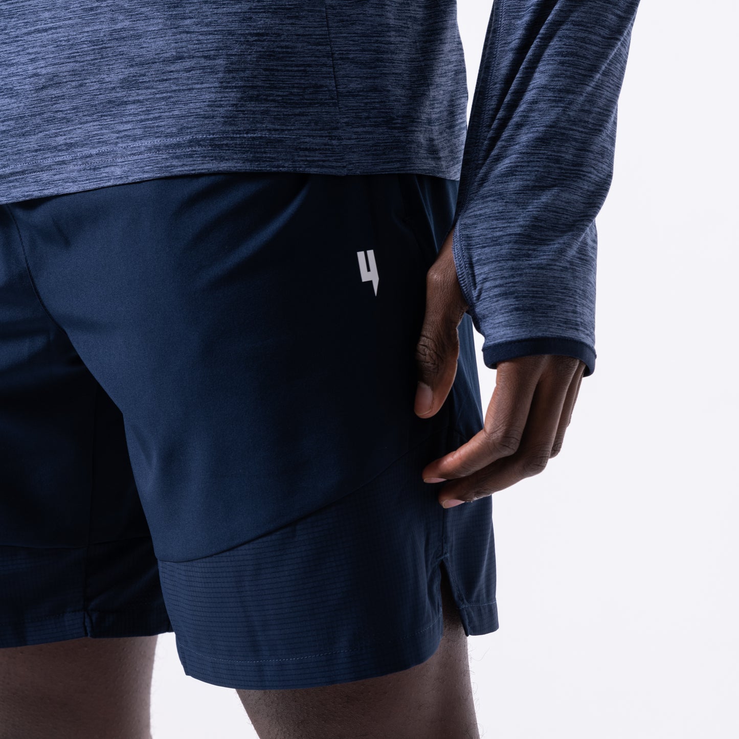 PERFORMANCE 1/2 ZIP TOP NAVY MARL