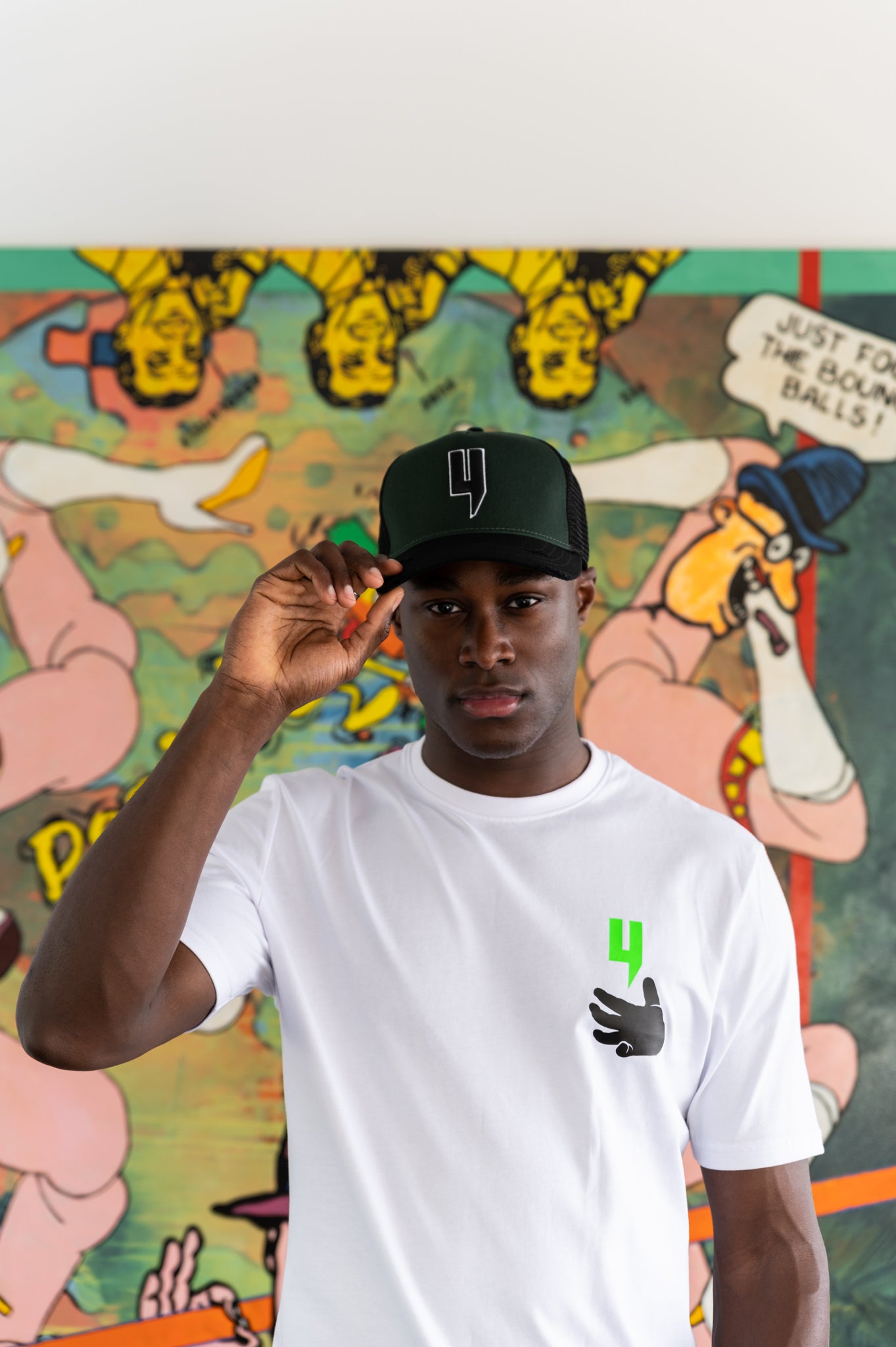 Y LOGO CAP GREEN BLACK