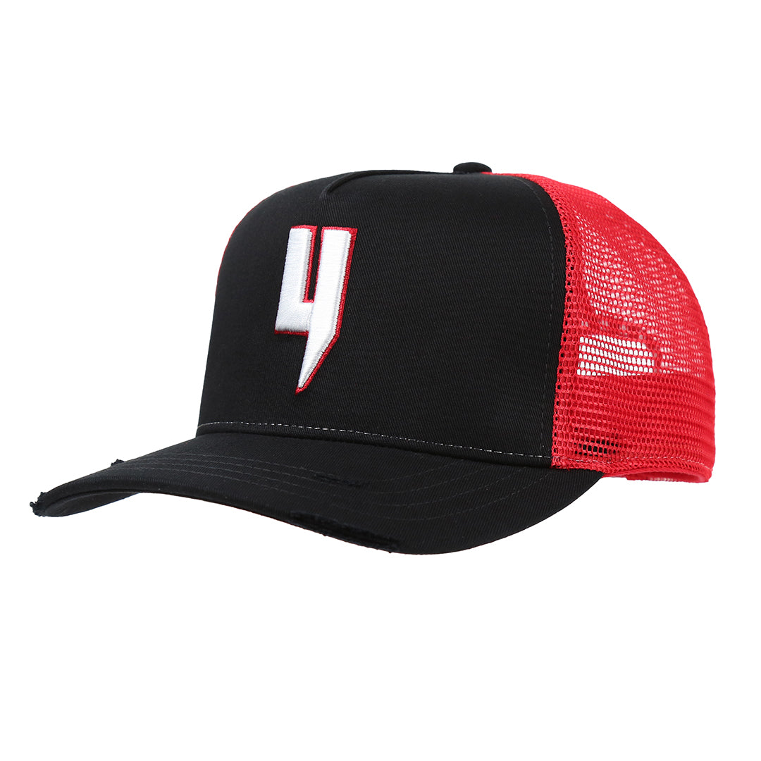 Y LOGO CAP BLACK RED