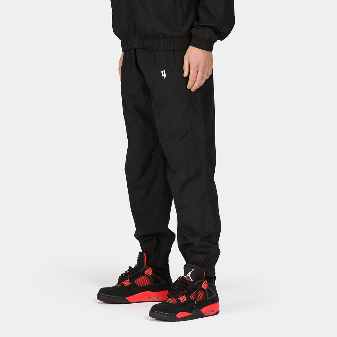 BLACK SHELL SUIT JOGGERS