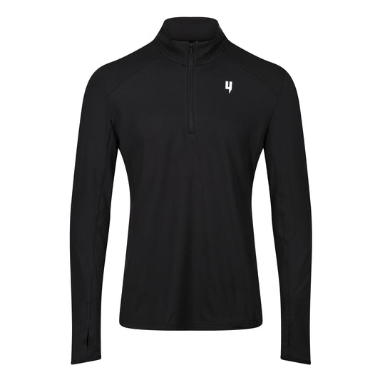 PERFORMANCE 1/2 ZIP TOP BLACK