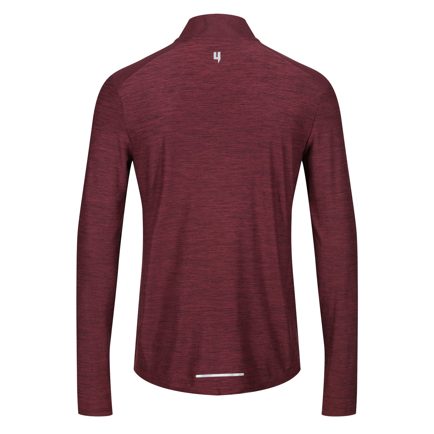 PERFORMANCE 1/2 ZIP TOP MAROON MARL