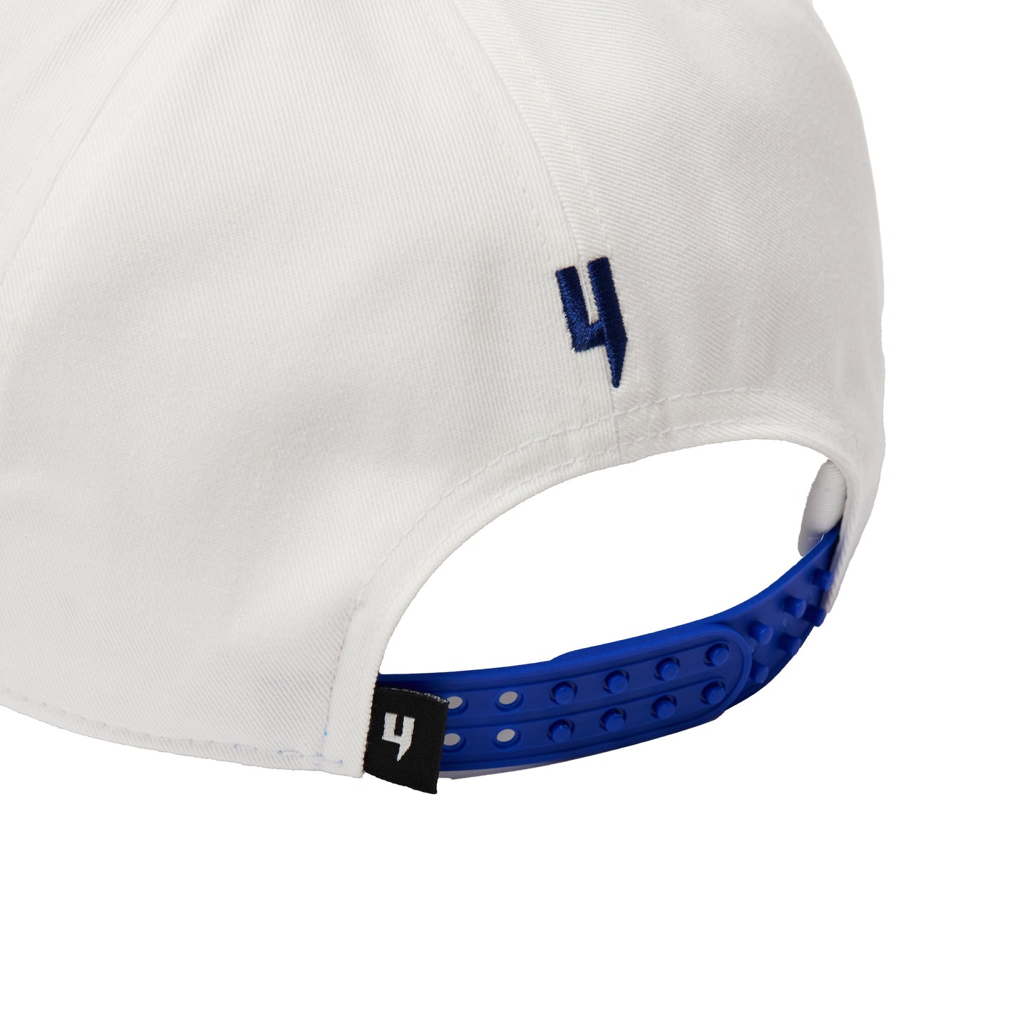FULL MATERIAL CAP WHITE BLUE