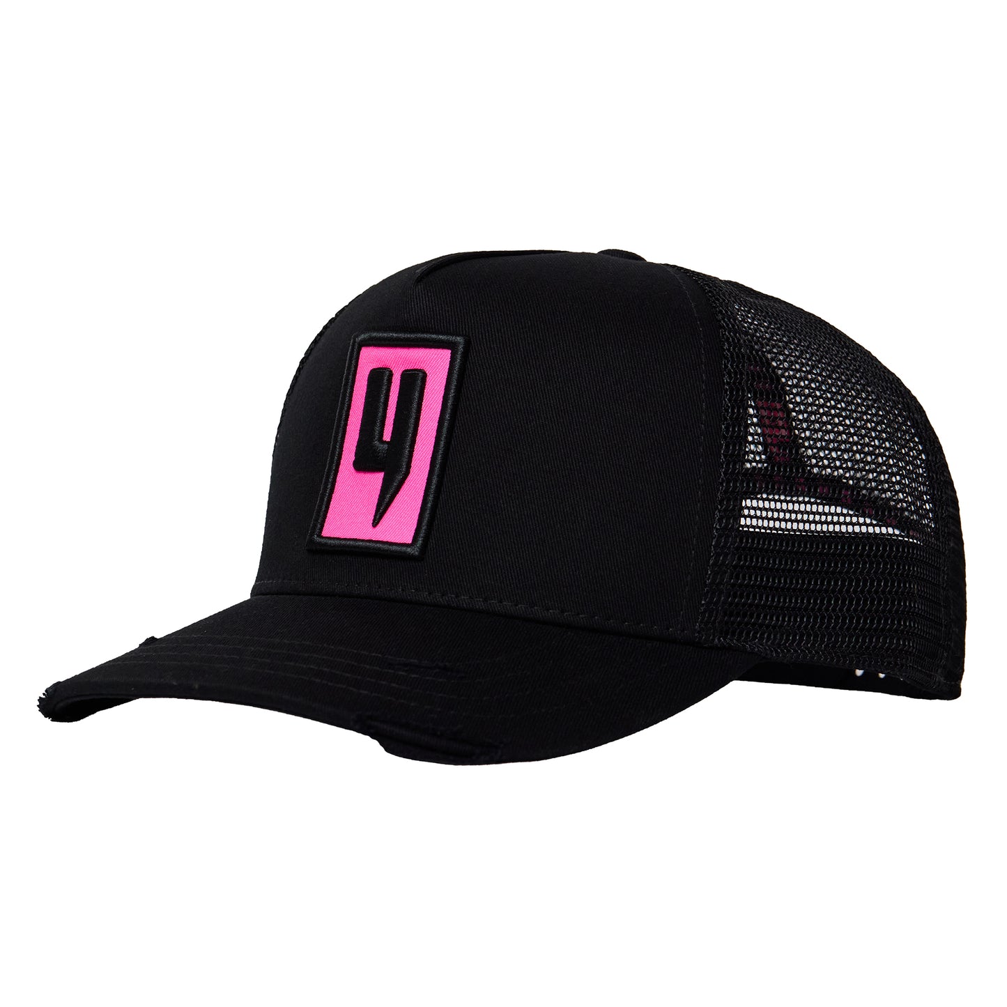 BOX LOGO CAP BLACK NEON PINK