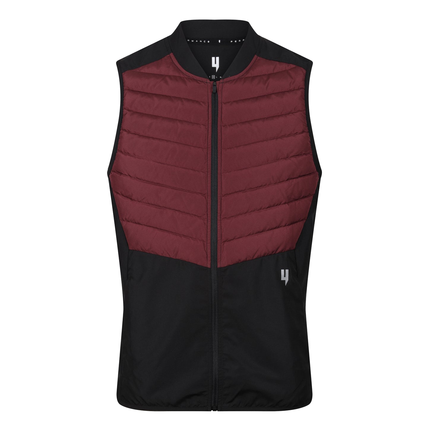 PERFORMANCE PADDED GILET BLACK / MAROON