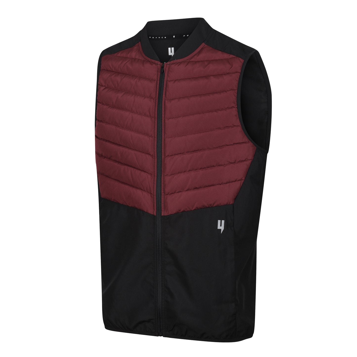 PERFORMANCE PADDED GILET BLACK / MAROON