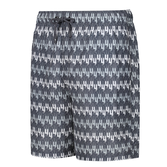 INTERLOCK Y LOGO SWIM SHORTS GREY