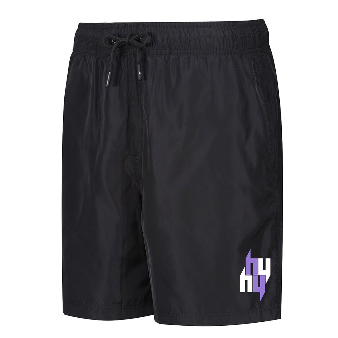 Black Swim Shorts Four Y Logo Purple – Yelir World