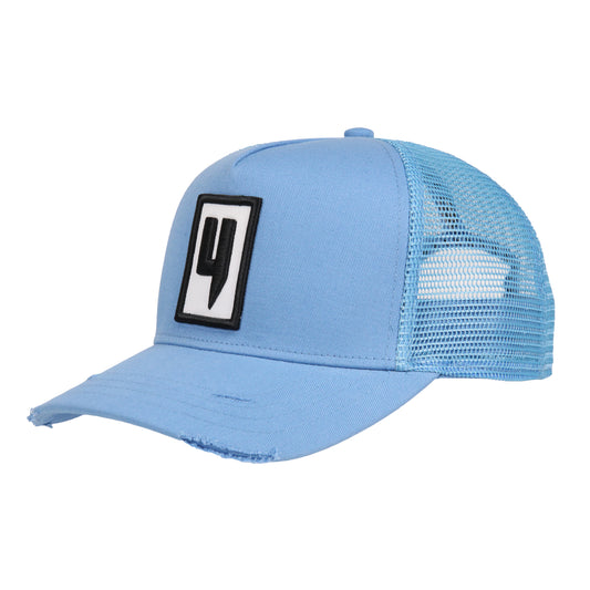 BABY BLUE CAP BLACK BOX LOGO