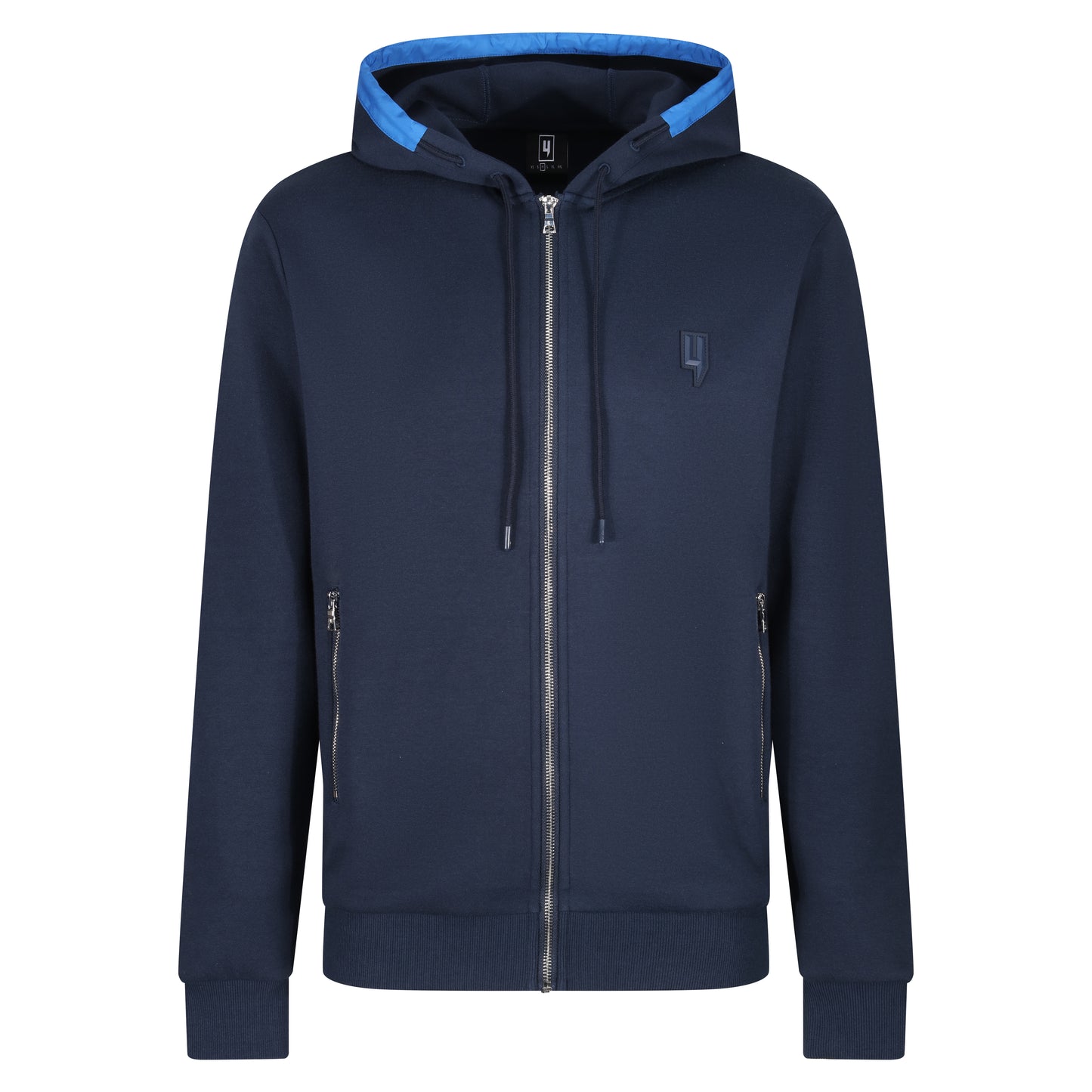 NAVY MIXED CONTRAST HOODY