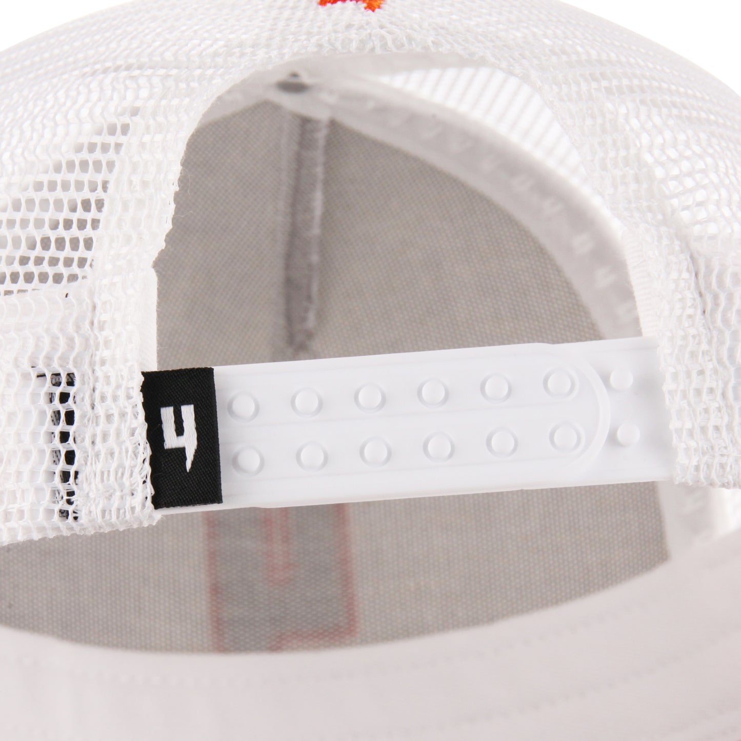 MIXED CONTRAST CAP WHITE ORANGE