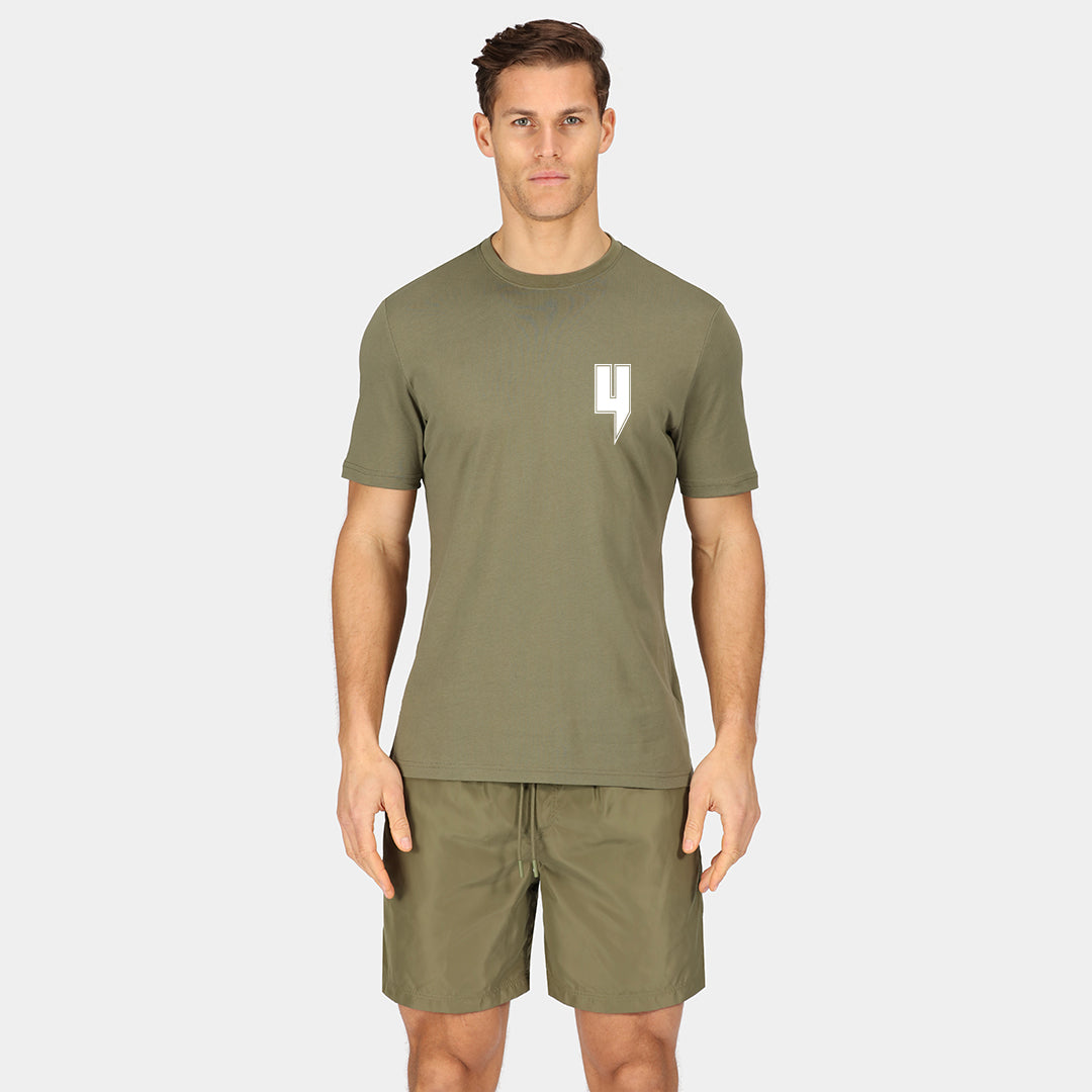 Y PATCH LOGO TEE KHAKI