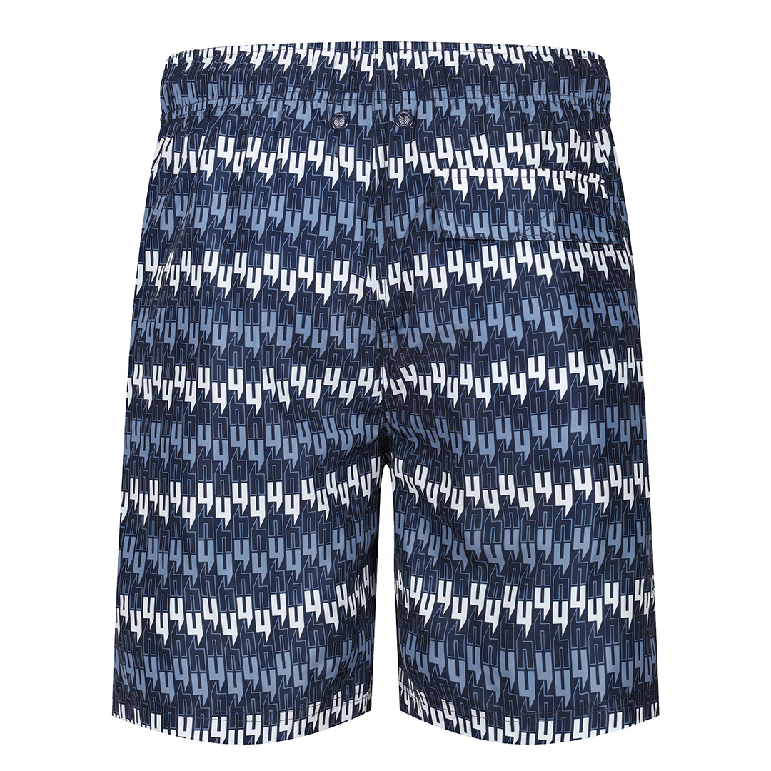 INTERLOCK Y LOGO SWIM SHORTS NAVY