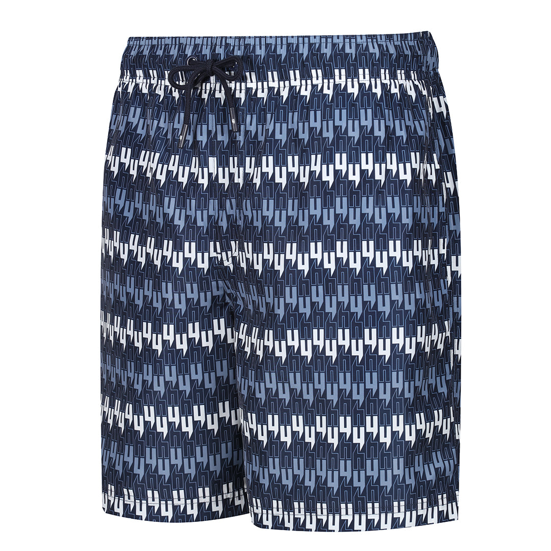 INTERLOCK Y LOGO SWIM SHORTS NAVY