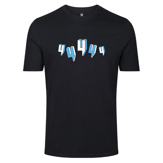 BLACK TEE FIVE Y LOGO BABY BLUE